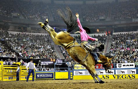 National rodeo las vegas - Here are the 8th go-round results from the National Finals Rodeo at the Thomas & Mack Center in Las Vegas. Bareback Riding. 1. Leighton Berry, 88 points on Powder River Rodeo’s Knot So Foxy ...